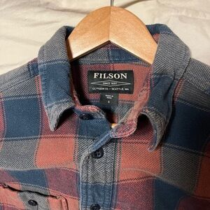Vintage Filson Alaskan Guide Shirt Plain Flannel